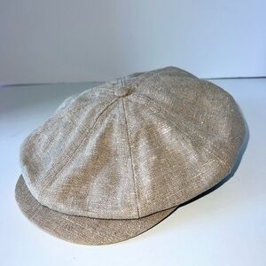 Vintage Moygashel Pure Irish Linen Newsboy Cap Cabbie Hat Menswear